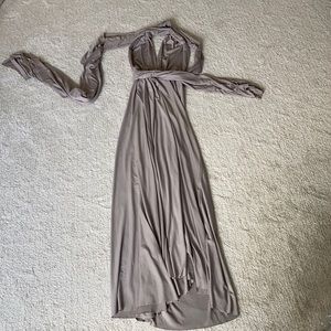 Grey infinity wrap dress